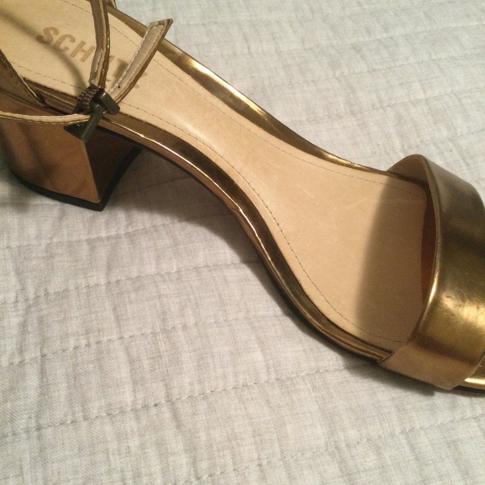 SCHUTZ Chimes bronze Block Heel Sandals 8.5 - Picture 15 of 16